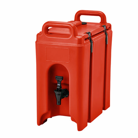 Cambro 250LCD158 Camtainer 2.5 Gallon Hot Red Insulated Beverage Dispenser