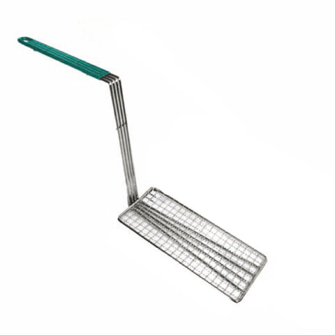 Thunder Group SLFBP010 Fry Basket Press with Green Handle (Nickel Plated Wire Mesh)