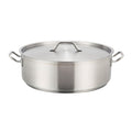 SSLB-30 Winco 30 Qt. Stainless Steel Brazier w/ Lid-WINCO