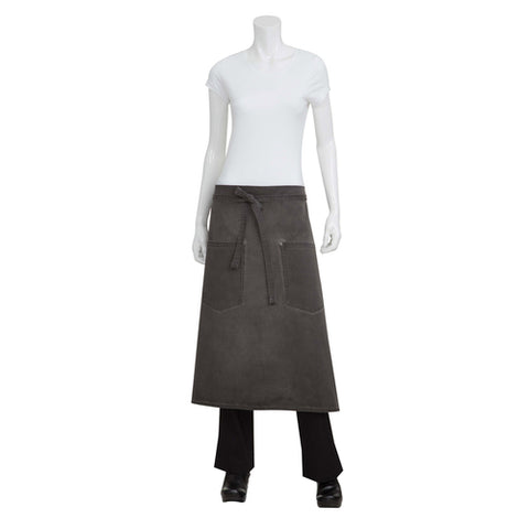 ALWAQ024PEW0 Chef Works 31"L x 31"W Dorset Bistro Apron-CHEF WORKS