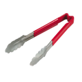 4780940 Vollrath 9-1/2" Stainless Steel Scalloped Tong w/ Red Coated Kool Touch Handle-VOLLRATH COMPANY