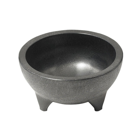 Winco PMSB-56 56 oz Black Molcajete Salsa Bowl