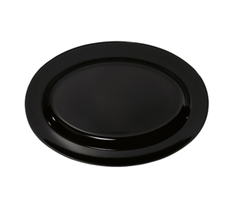 G.E.T. Enterprises OP-618-BK Milano Black Melamine Oval Platter, 18 x 13-1/2 in