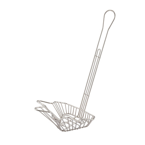 Winco TB-22 Triangle Taco Bowl Fry Basket with 18" Handle
