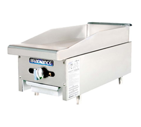 Turbo Air TAMG-12 NG Radiance 12 in Countertop Gas Griddle, Manual Controls, 3/4 in Plate