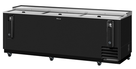 TBC-95SB-N Turbo Air 95" 3-Section Black Bottle Cooler-Turbo Air