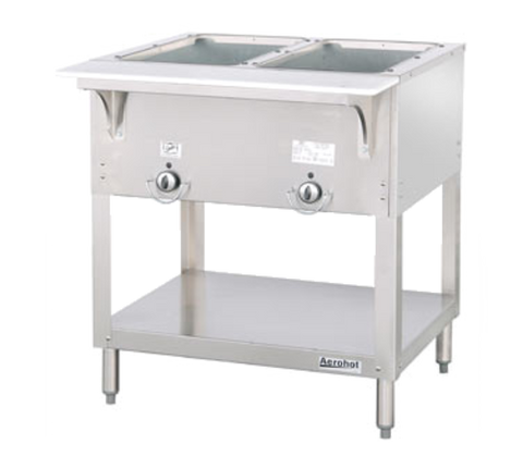 Duke Manufacturing E302SW Aerohot 2-Well Electric Hot Food Table with Cutting Board, 30 3/8 in