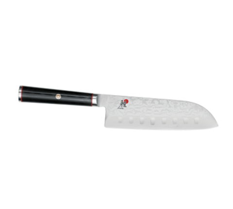 Miyabi 1019935 Kaizen 5.5-Inch Granton Hollow Edge Santoku Knife