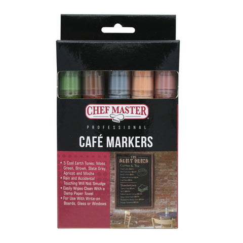 90245 Chef Master Cafe Markers, for use on write-on boards-CHEF MASTER