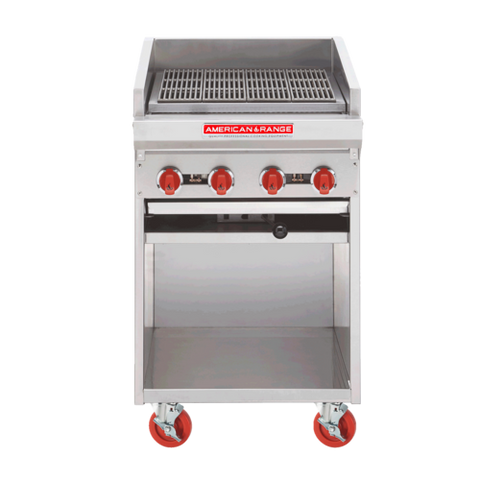 American Range ADJF-72 Adjustable Underfired Broiler Floor Model Charbroiler, 72"