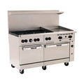 60SS-6B24GP Vulcan 6-Burner 60" Range w/ 24" Griddle & 2 Ovens - LP-Vulcan FEG