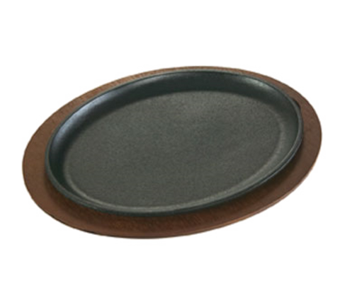 Lodge Cast Iron UJOP 13.25 Inch Jumbo Oval Walnut Wood Underliner