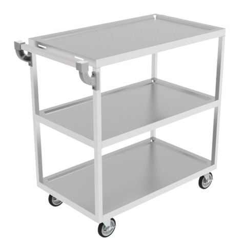 GSW C-2333 Stainless Steel Super Heavy Duty 3-Tier Bus Cart