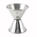 J-4 Winco 1 Oz. x 1-1/2 Oz. Stainless Steel Double Jigger-WINCO
