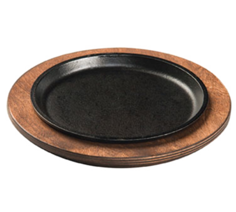 Lodge Manufacturing U5RP 9.5 Inch Round Wood Underliner with Walnut Finish