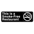PLIS9320BK Thunder Group 9" x 3" This Is A Smoke-Free Restaurant Information Sign-Thunder Group