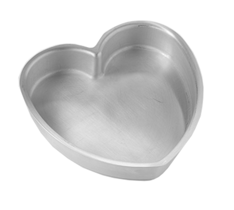 American Metalcraft HPP7 7" Aluminum Heart-Shaped Pan