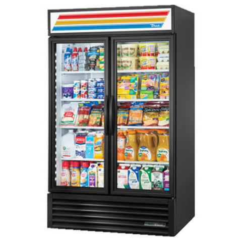 True Manufacturing GDM-43-HC~TSL01 47" Two Swing Glass Door Refrigerated Merchandiser with LED Lighting