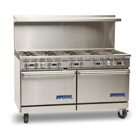 IR-10 Imperial 60" 10-Burner Gas Range w/ 2 Ovens