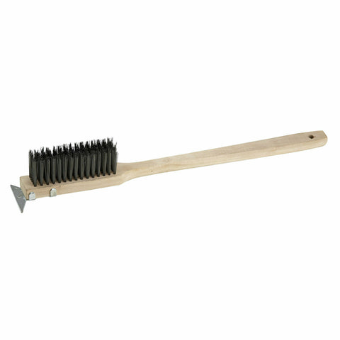 Winco BR-500 20 Inch Scratch Brush with Wire Bristles and Scraper