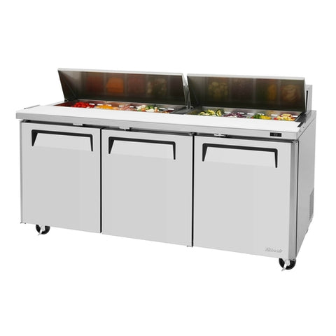 MST-72-N Turbo Air  72" 3 Door Refrigerated Sandwich/Salad Prep Table