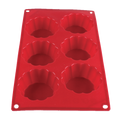 PLBM010S Thunder Group 3-7/10 Oz. 6 Cavity Brioche High Heat Silicone Baking Mold-Thunder Group
