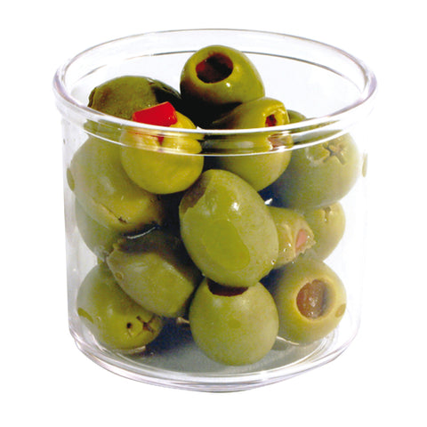 Winco CJ-7P 7 oz Clear Plastic Round Condiment Jar