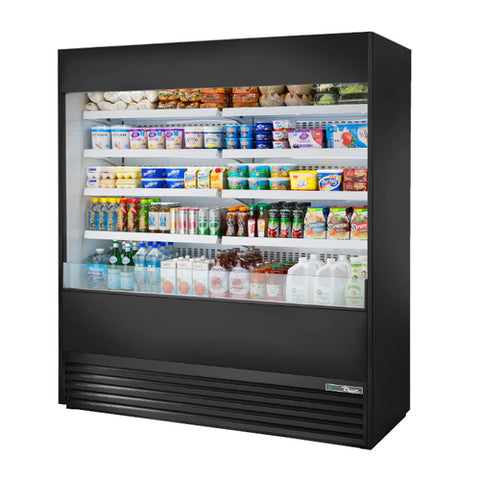 True Manufacturing TOAM-72-HC~NSL01 72" Vertical Open Air Refrigerated Merchandiser - Non-Standard Look, Black