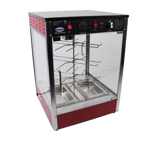 Cozoc PW5002-10-22 Revolving Pretzel Warmer Merchandiser, 1340W Countertop Display Case