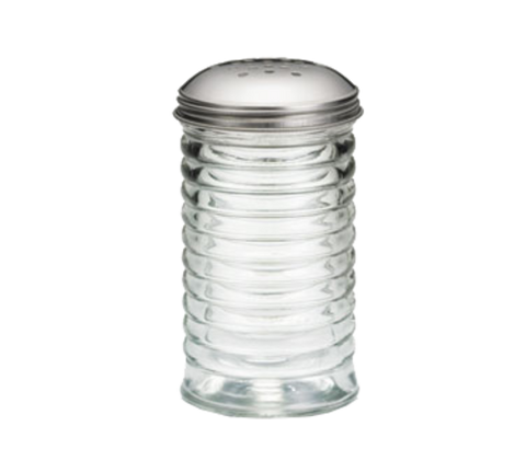 Tablecraft Products BH8800 Beehive Collection Glass Cheese Shaker with Stainless Steel Top, 12 oz