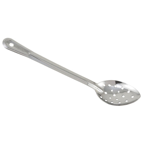 BSPN-11 WincoBasting Spoon, 11" long, perforated, one-piece, stainless steel, Prime, NSF-WINCO