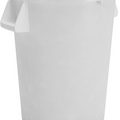 84103202 Carlisle Trash Can, 32 Gallon, Round, White-CFS Brands