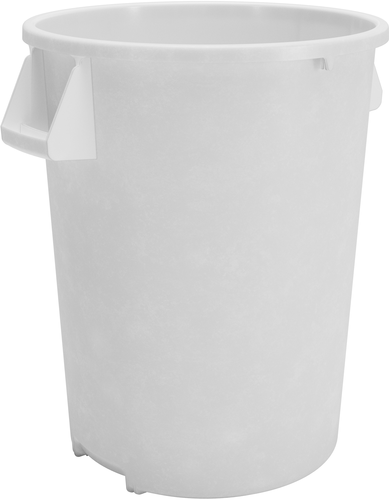 84103202 Carlisle Trash Can, 32 Gallon, Round, White-CFS Brands