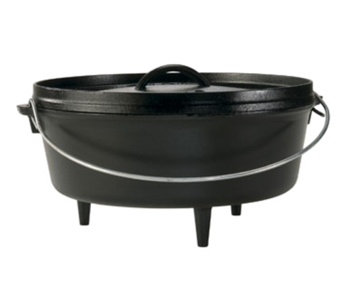 Lodge L12CO3 6 Quart Cast Iron Camp Dutch Oven with Bail Handle