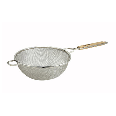 Winco MST-10D 10-1/2" Double Medium Mesh Strainer