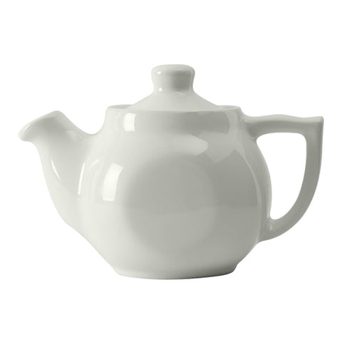 Tuxton China BWT-18A 18 oz. White Fully Vitrified China Teapot with Lid