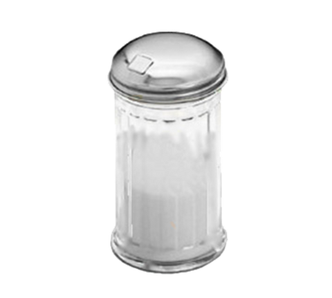 American Metalcraft SAN316 12 oz. SAN Plastic Sugar Pourer with Self-Closing Stainless Steel Flap Top