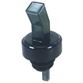 313-02 Spill Stop Black Plastic Liquor Pourer-SPILL-STOP