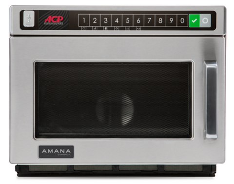 Amana HDC12A2 Commercial Countertop Microwave Oven, 1200W, 0.6 cu ft, 120V