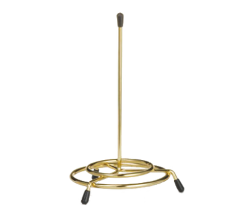 Tablecraft 172 Brass Check Spindle - 6" Brass-Plated Steel Ticket and Check Holder