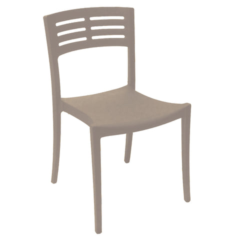 Grosfillex US637181 Vogue Stacking Side Chair - French Taupe