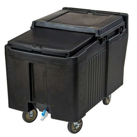 Cambro ICS175L110 SlidingLid 175 lb. Black Mobile Ice Caddy