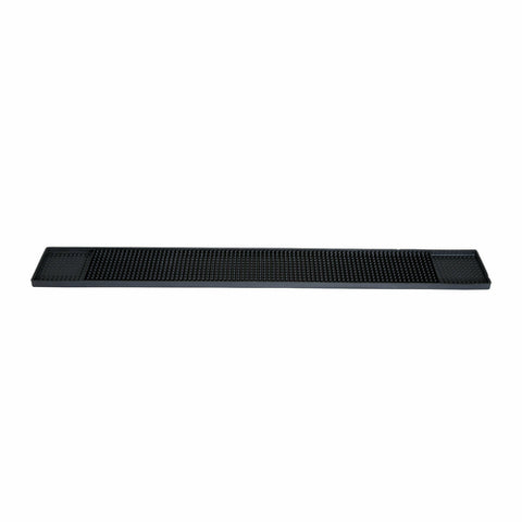 BM-327K Winco 27" x 3-1/4" Black Rubber Bar Mat-WINCO