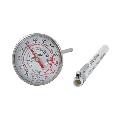 Winco TMT-IR1 Instant Read Dial Thermometer with 1-3/4" Dial and 5" Probe