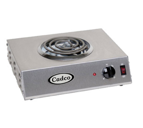Cadco CSR-1T Single Electric Hot Plate (Tubular Element), 120V