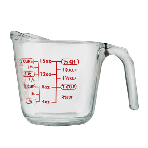 Anchor Hocking Foodservice 55175L20 Open Handle Glass Measuring Cup, 8 oz.