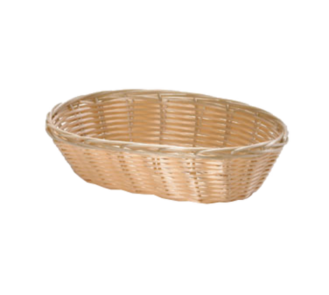 Tablecraft Products 1174W Oval Hand-Woven Polypropylene Bread Basket, 9 x 6 x 2.25"
