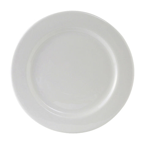Tuxton China ALA-054 Alaska 5-1/2" Wide Rim Rolled Edge Bright White China Plate