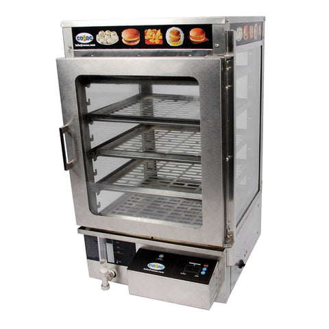 Cozoc PW5002-4-16 16" Countertop Steamer Heated Display Case with 5 Shelves
