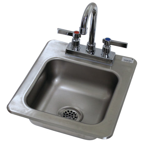Advance Tabco DI-1-25-1X 1-Compartment Drop-In Sink, 9" Wide, 20 Gauge Stainless Steel